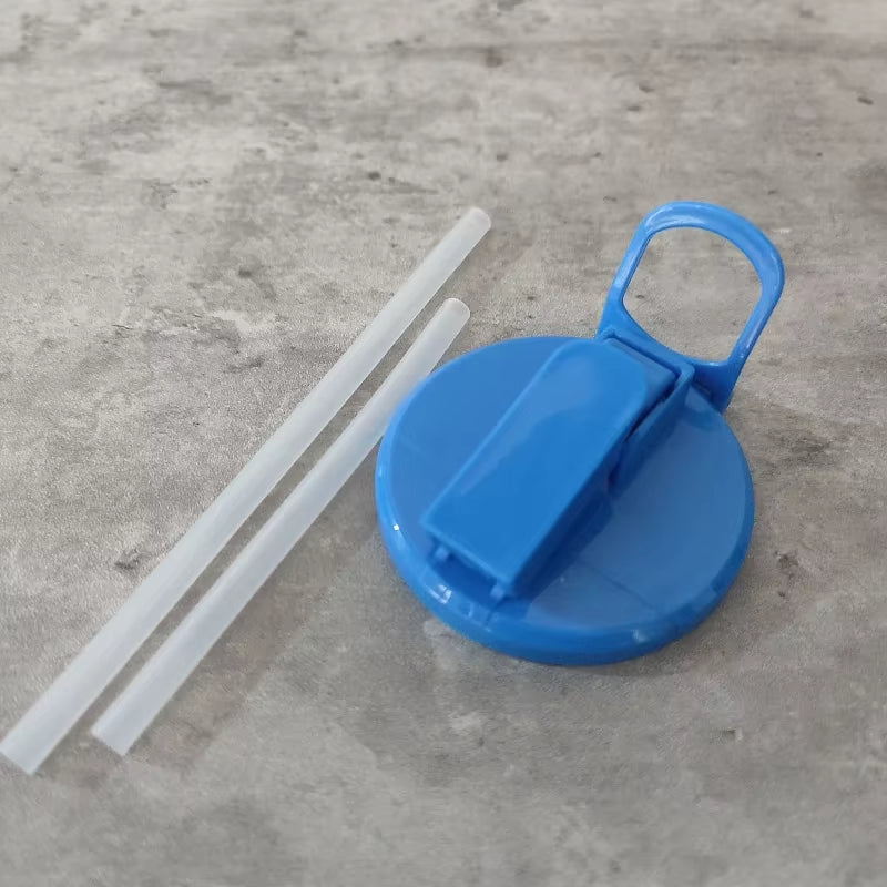 Portable Soda Can Lid and Silicone Straw Soda Can Lid Reusable Suitable for Canned Beverages Beer Juice 1Pcs with 2 Straws